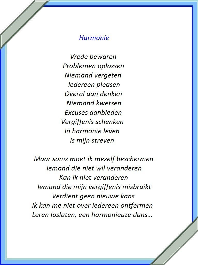 Gedicht getiteld