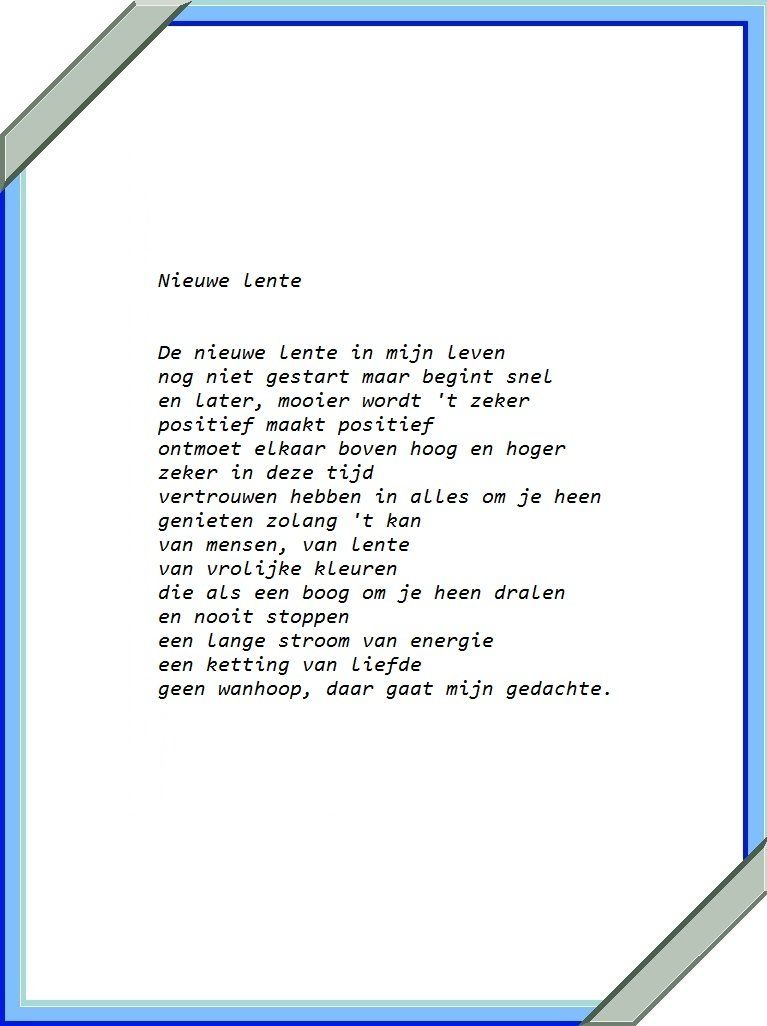 Gedicht over de lente