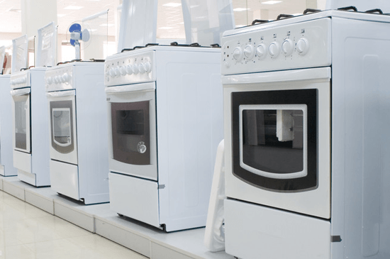 Row of gas-stoves in a store