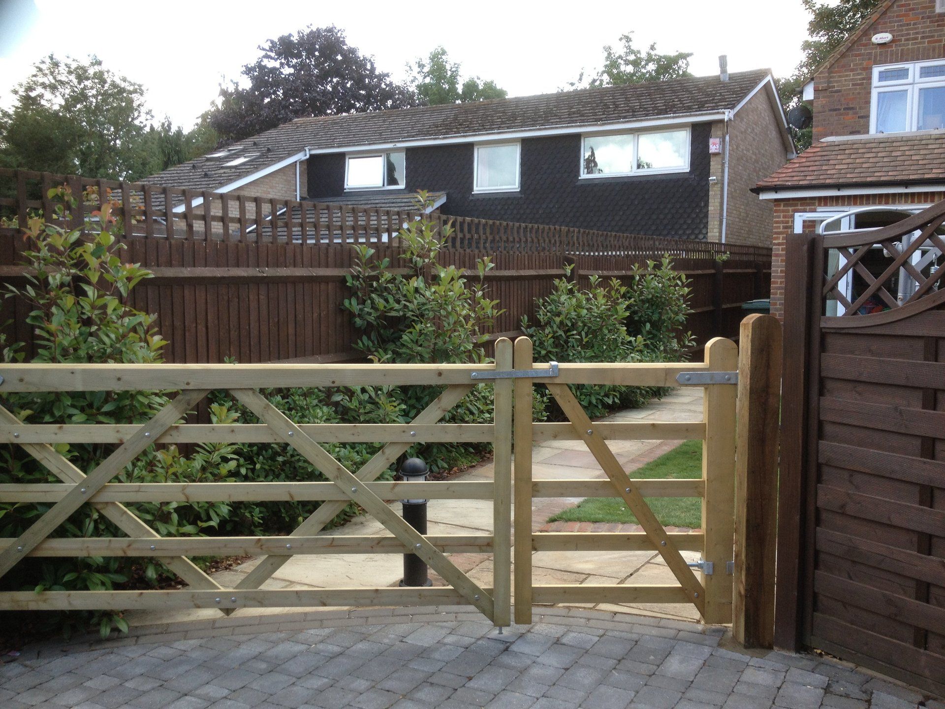 a wooden fence