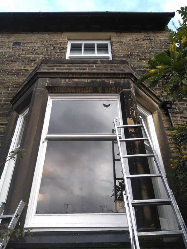 broken glass window