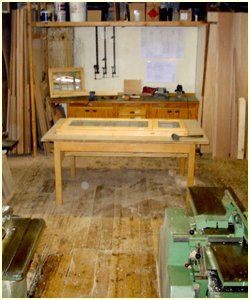 Fitting of  glass in a wooden window