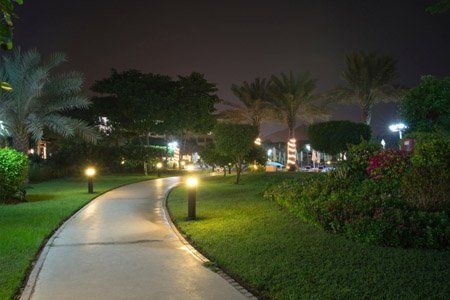 Night Lighting Walkway — Landscape Design Services, Milton, NY Night Lighting Walkway — Landscape Design Services, Milton, NY