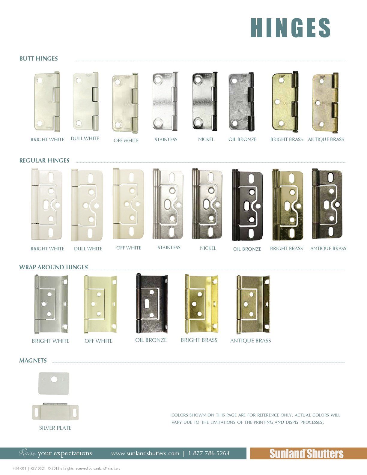 types of hinges