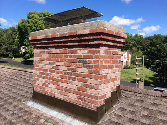 Installed Chimney – West Springfield, MA – Rolandini Brothers Masonry