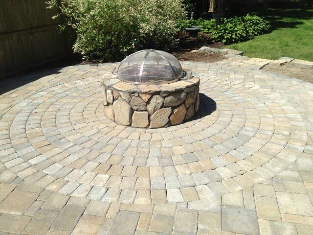 Outdoor Fireplace with Cover – West Springfield, MA – Rolandini Brothers Masonry