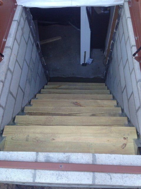 Stairs to Basement – West Springfield, MA – Rolandini Brothers Masonry