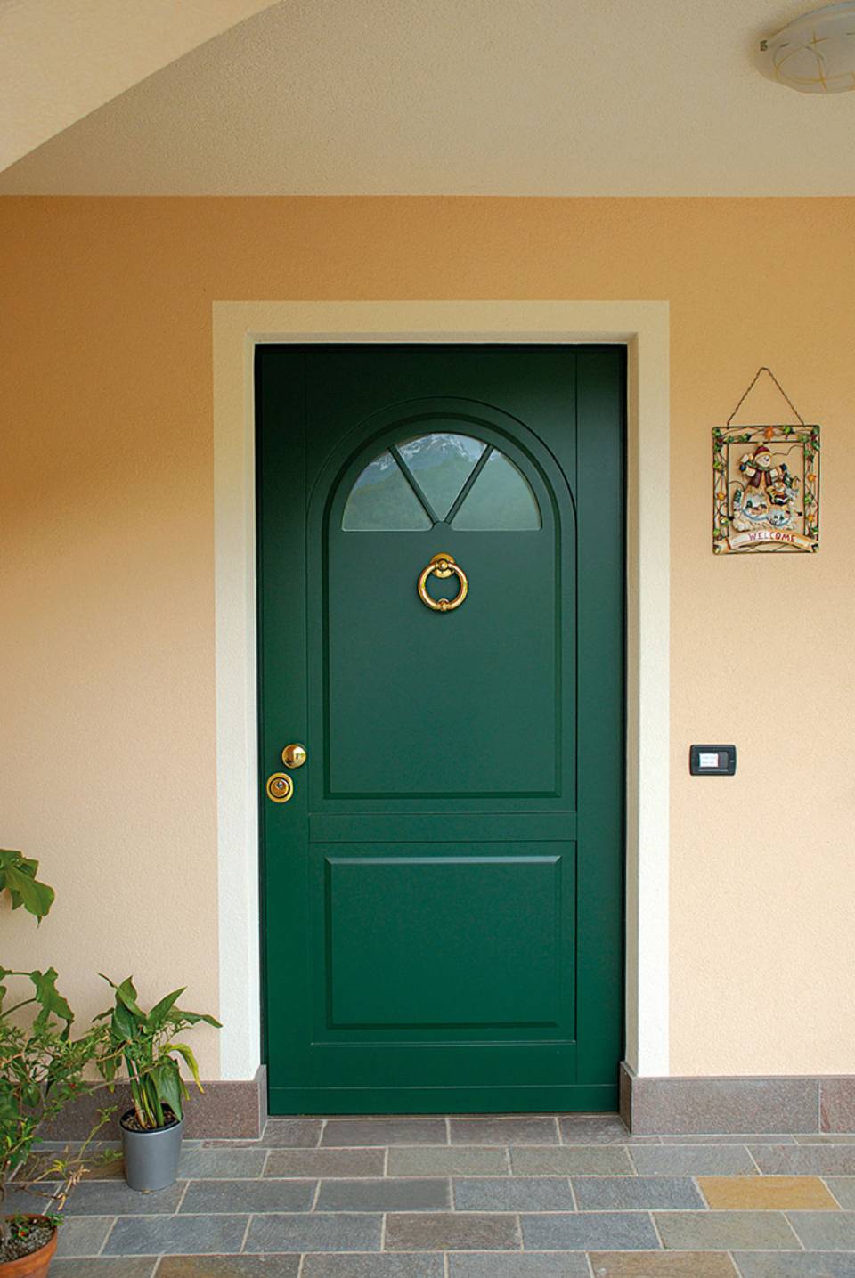 Porta d'ingresso verde