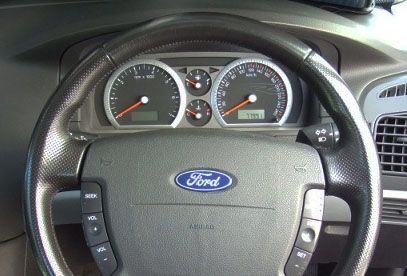 A man at the steeringwheel