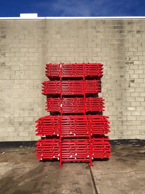 red scaffolding