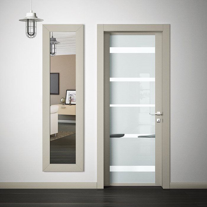 porta a vetro opaco