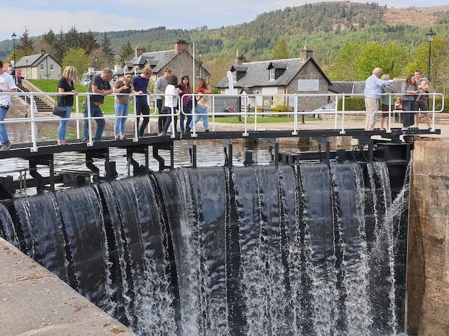Tourists at the Caledonian Canal, Fort Auhustus