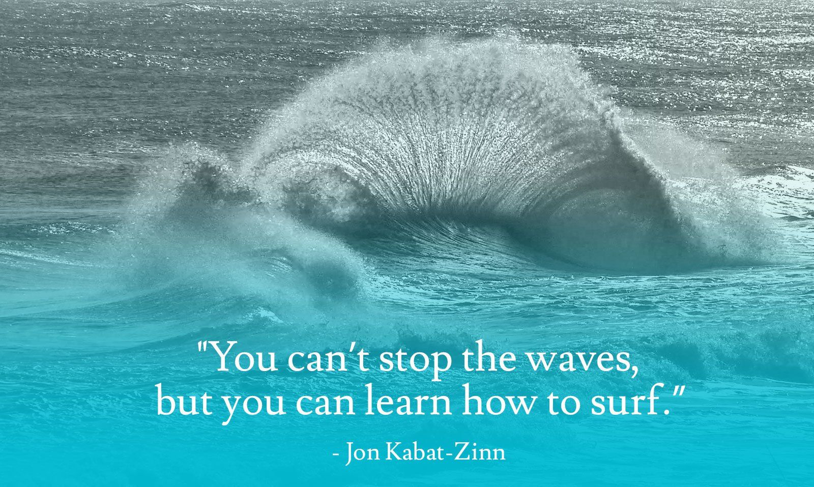You can't stop the waves, but you can learn how to surf.