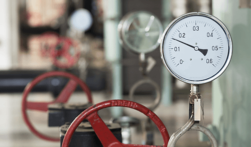 Industrial thermometer in boiler room—boiler in Brookville, OH Industrial thermometer in boiler room—boiler in Brookville, OH