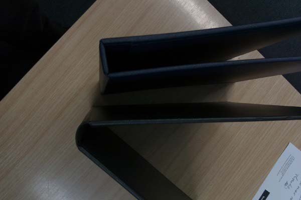 two open book covers from above