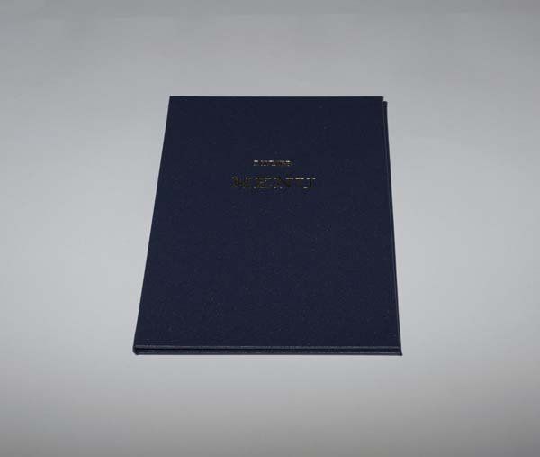 blue restaurant menu covers