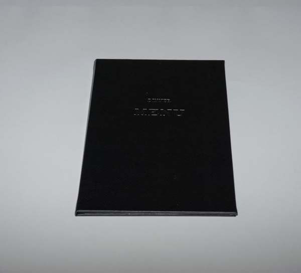 black restaurant menu covers