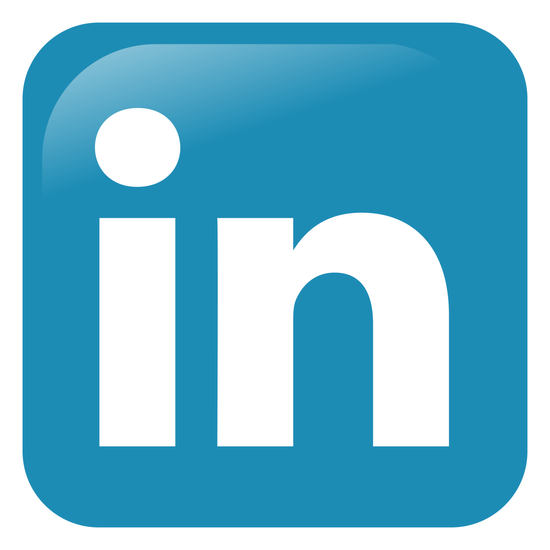 The LinkedIn logo: a white lowercase 