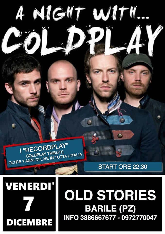 Manifesto del concerto della tribute band dei Coldplay chiamata 