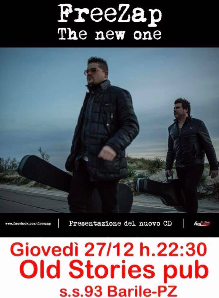 Volantino per la presentazione del CD FreeZap al pub Old Stories di Barile-PZ