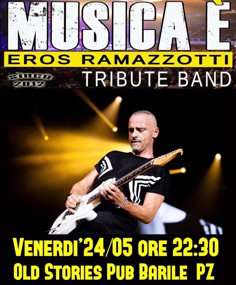 Manifesto per la tribute band di Eros Ramazzotti all'Old Stories Pub. 
