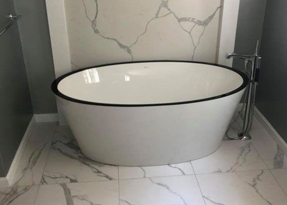 Modern Bathtub — Tewksbury, MA — Heavydoody Plumbing & Heating Service