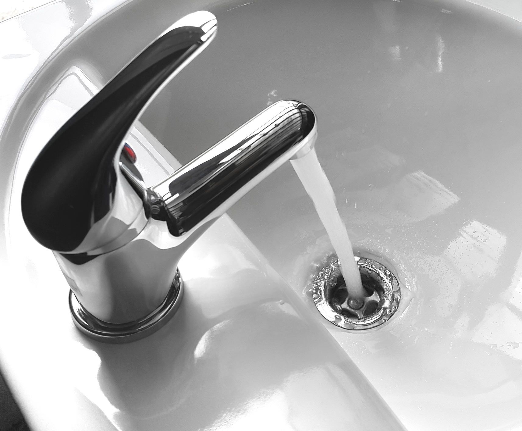 Water in Sink — Mooresville, NC — Thompson Plumbing & Pump Service Inc
