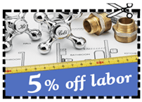 5 Percent off Labor Promo — Plumbing in Pasadena, CA