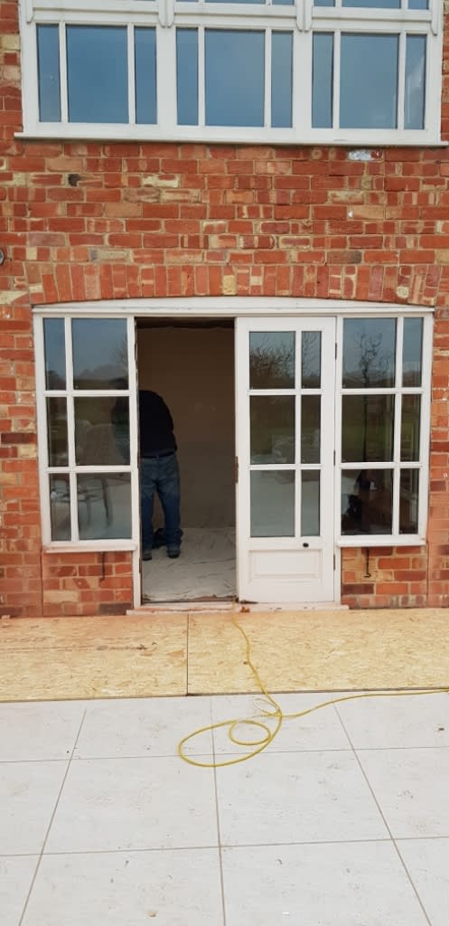 House with newly fitted uPVC patio doors and windows