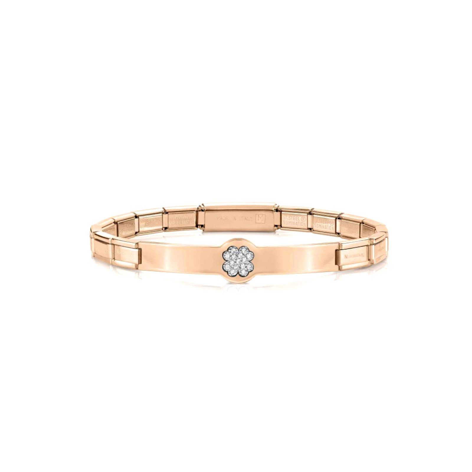 Bracciale Tredsetter colorato quadrifoglio con pietre Nomination - Gioielleria Marulla Rimini