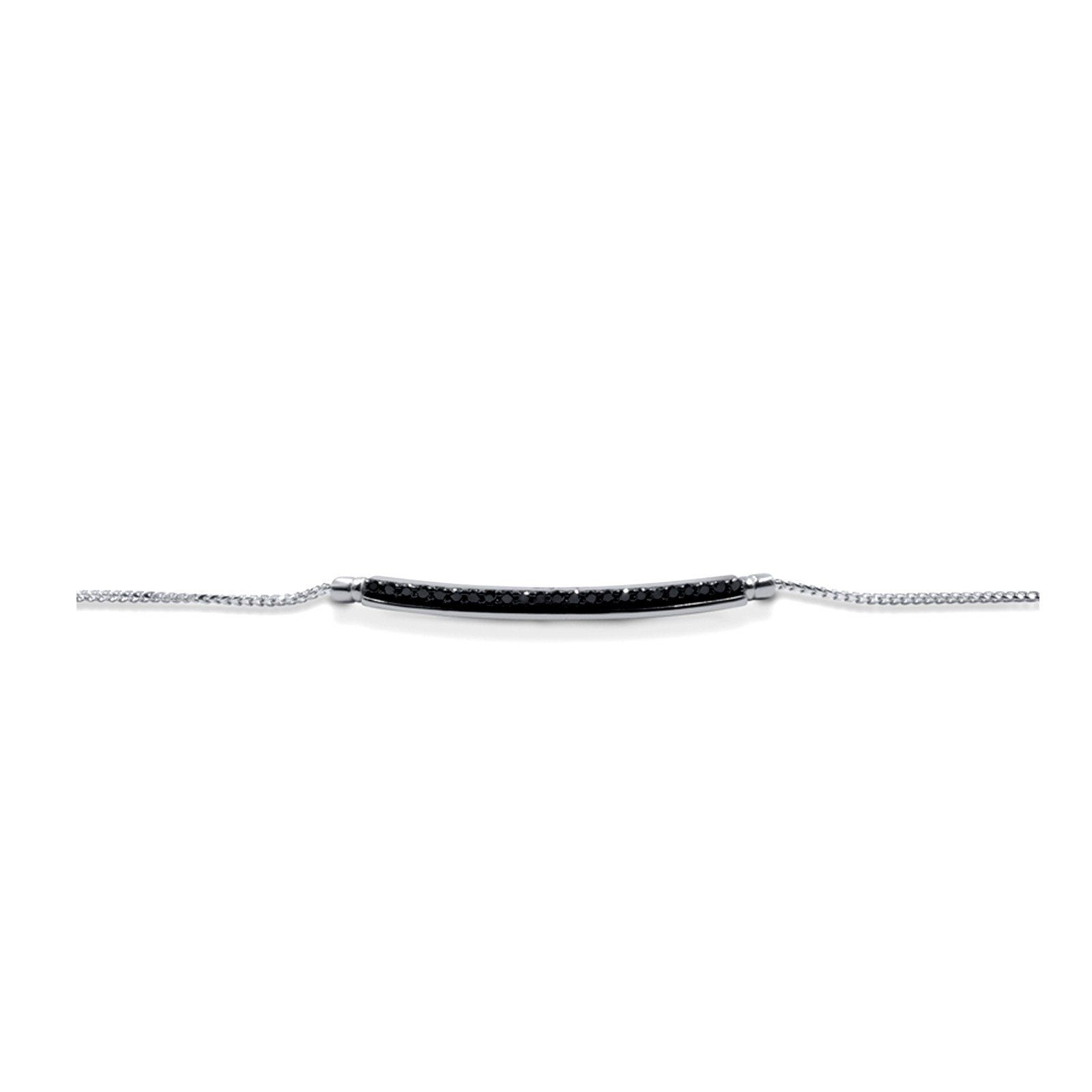 Bracciale tennis in oro bianco con diamanti neri Gianni Carità FB292_OBN - Gioielleria Marulla Rimini