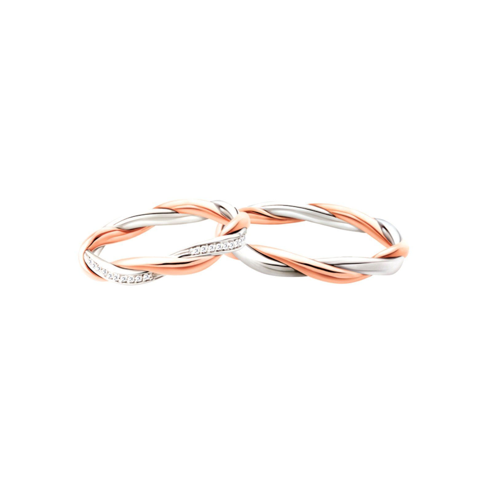 Fede in Oro Bianco e Oro Rosa Polello 3113 DBR - UBR - Gioielleria Marulla Rimini