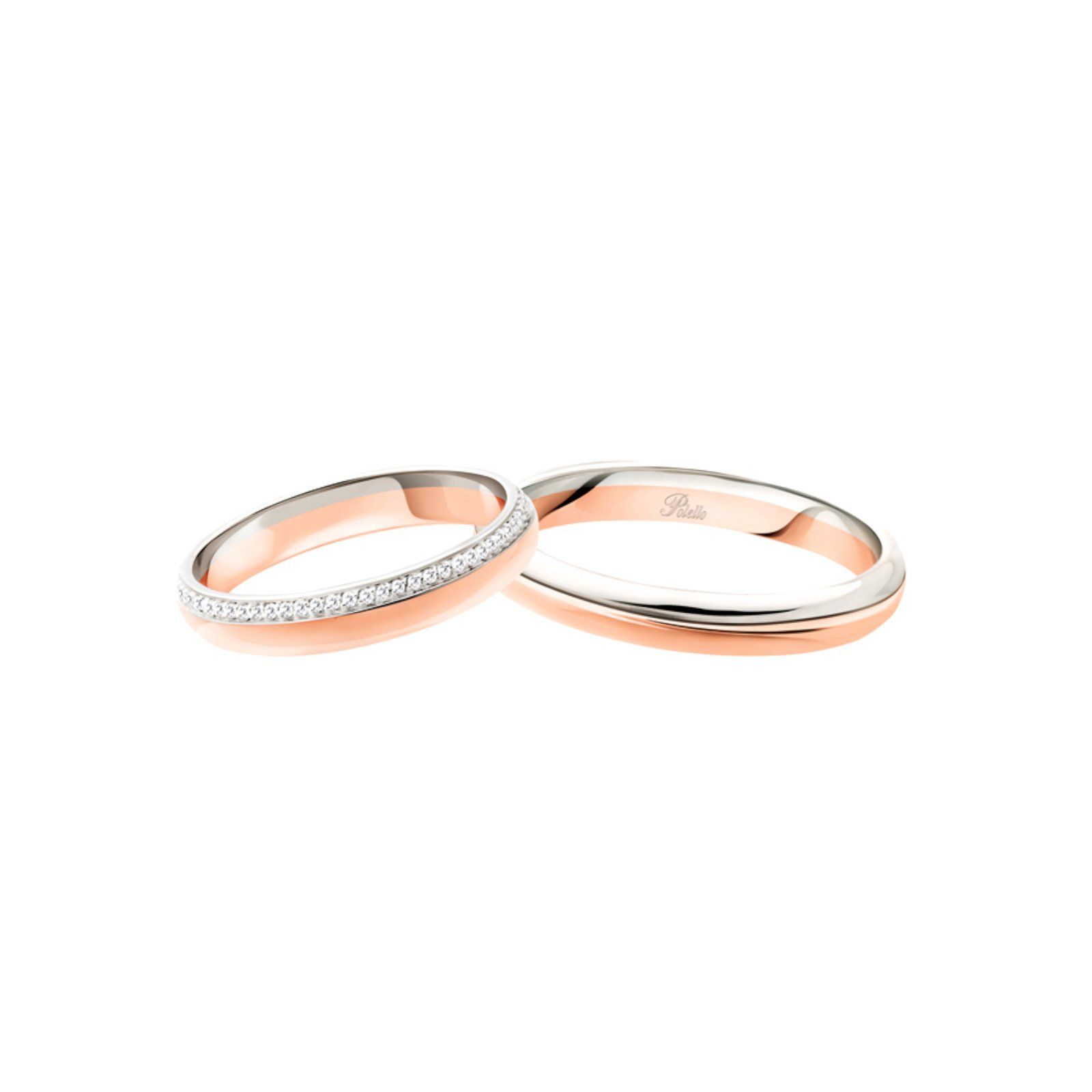 Fede in Oro Rosa e Oro Bianco Polello 3116 DBR - UBR - Gioielleria Marulla Rimini