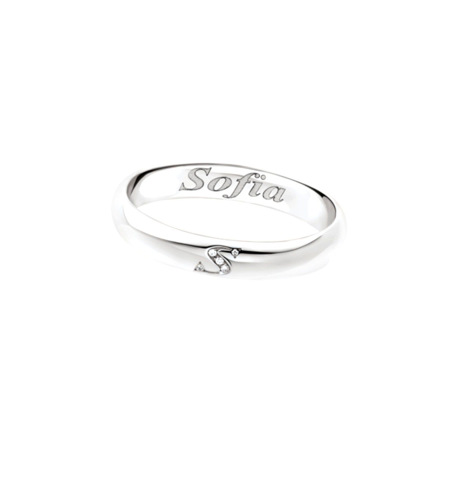 Fede in Oro Bianco Polello mod. 3112 UB - Gioielleria Marulla Rimini