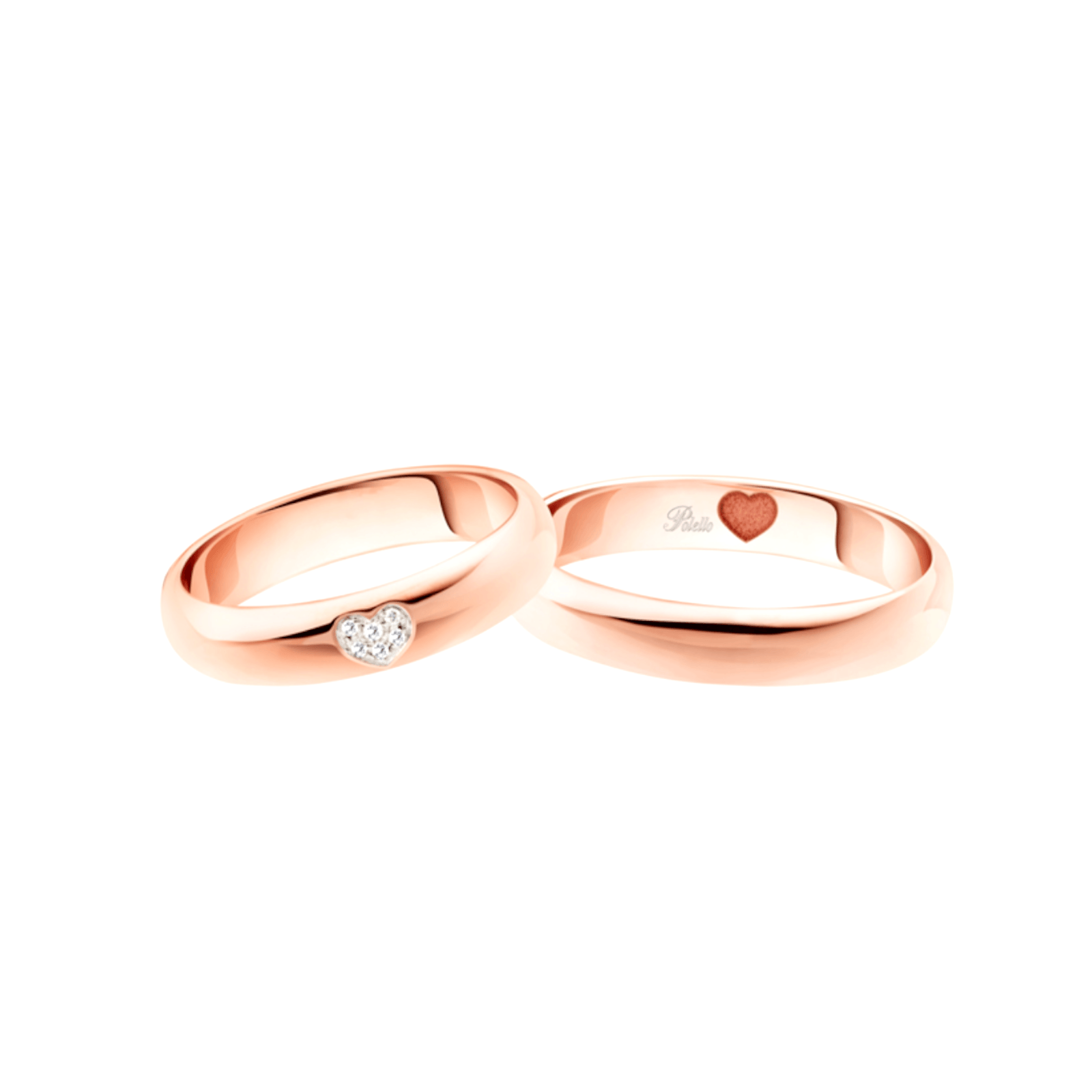Fede in Oro Rosa e Oro Bianco Polello 3117 DBR - Gioielleria Marulla Rimini
