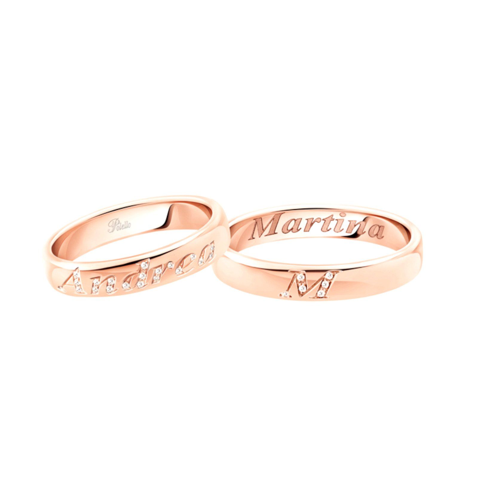 Fedi in Oro Rosa Polello mod. 3110 DR - UR - Gioielleria Marulla Rimini