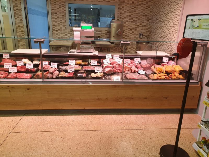 banco macelleria per supermercato