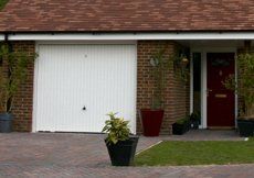 white garage door