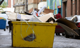 waste collected in skip
