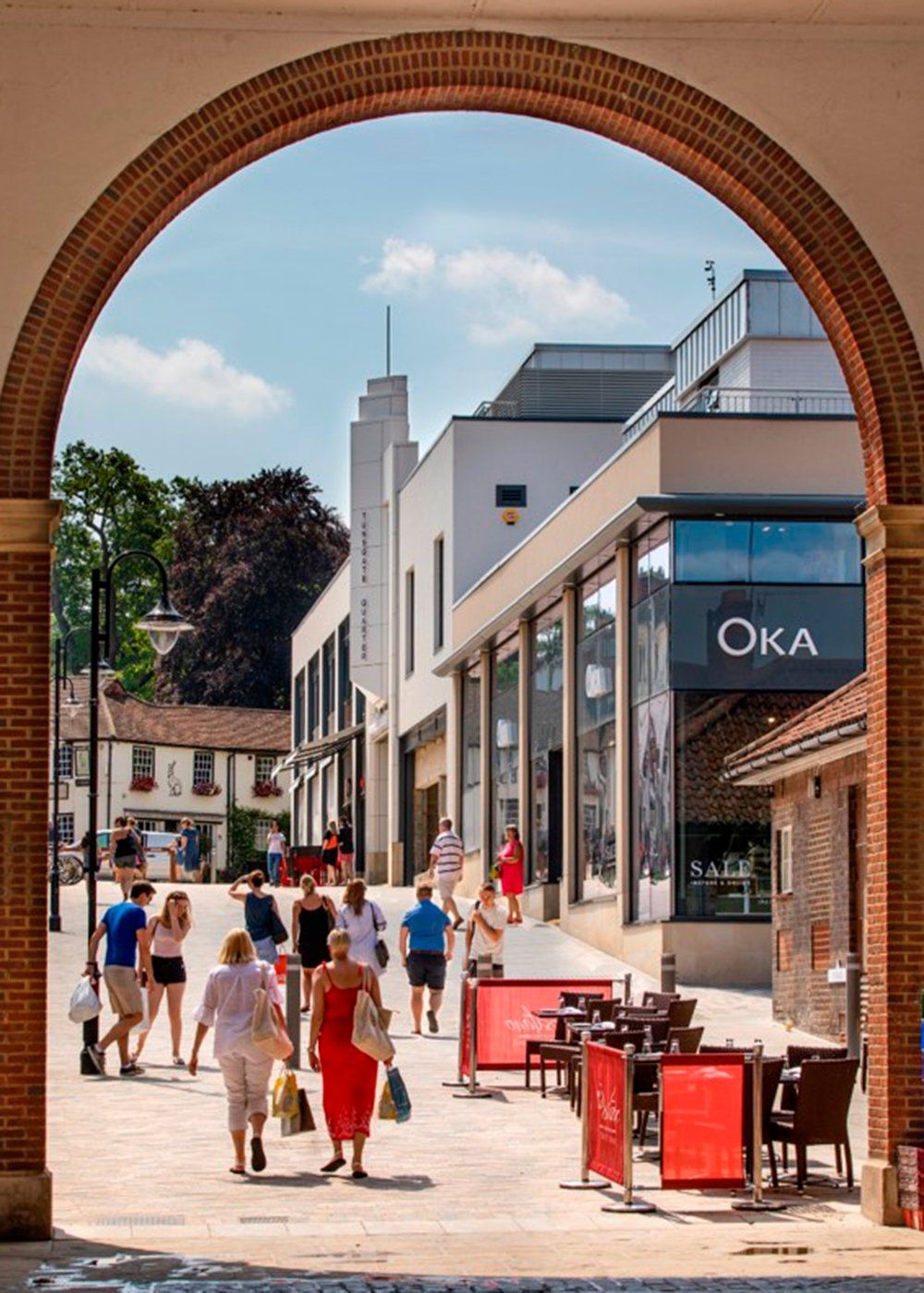 Exterior photo showcasing transformation of Tunsgate Quarter, Guildford by Lyons Sleeman  Hoare Architects