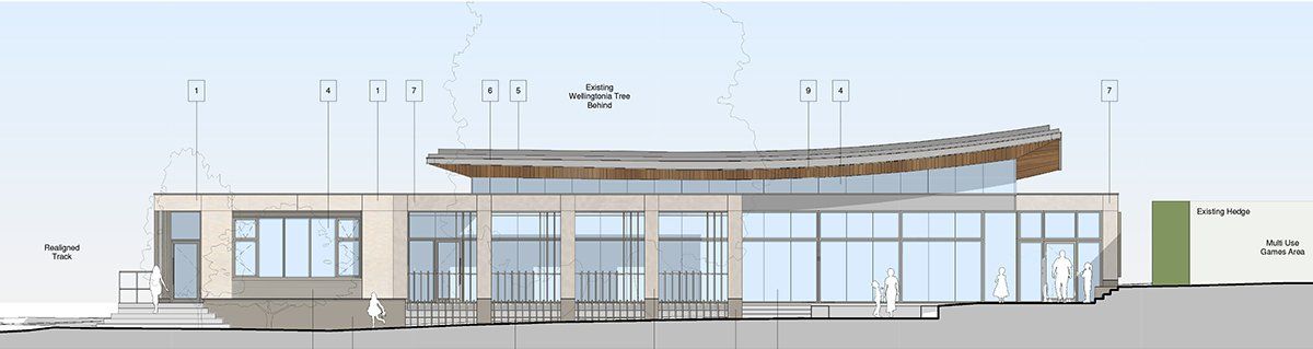 Elevation of Edge Grove School, Lower School Apthorp Building designed by LSH Architects