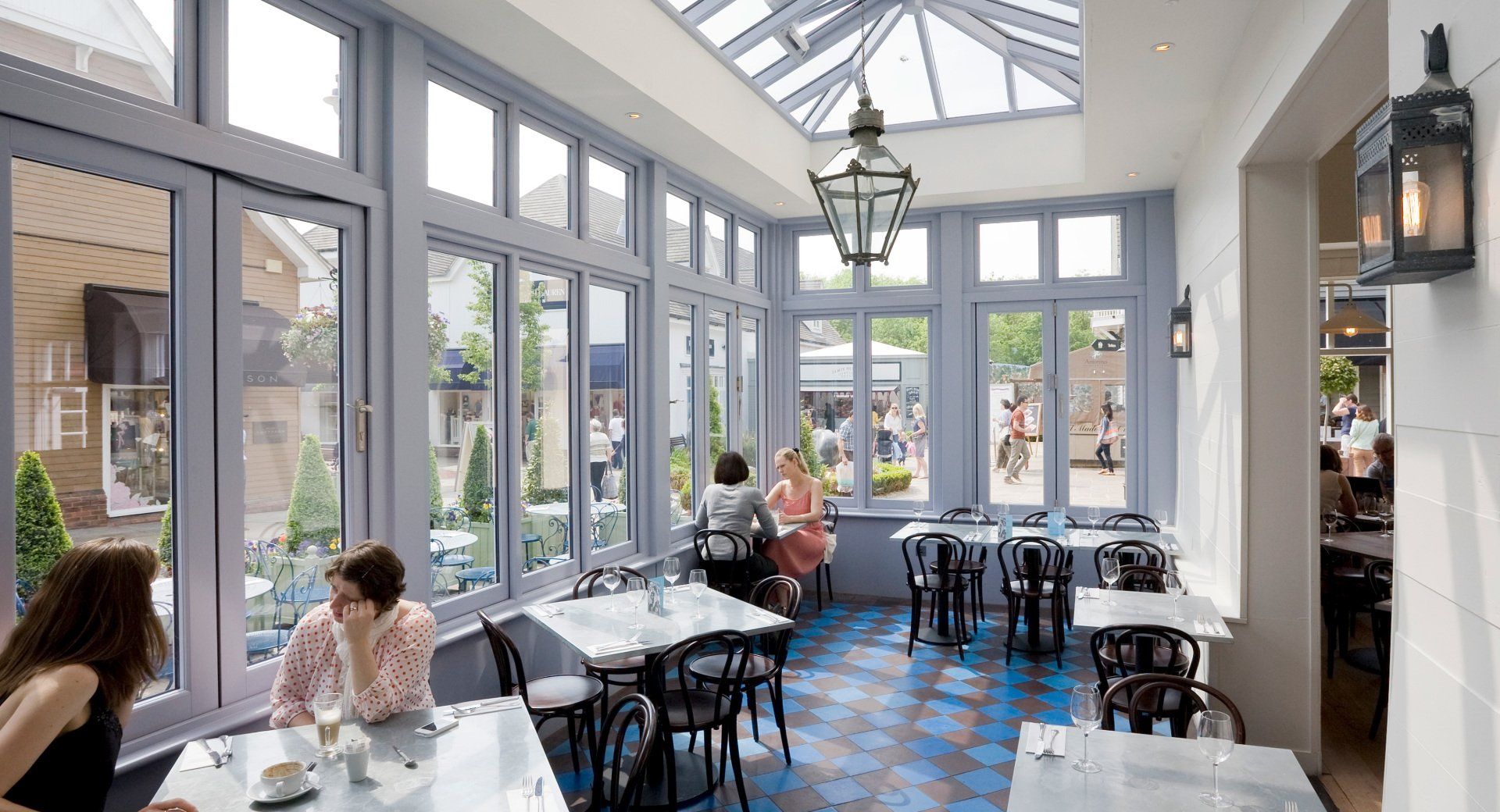 Restaurants units at Bicester Village by LSH Architects includes Carluccio's, Villandry, Busaba Eathai and The Farmshop