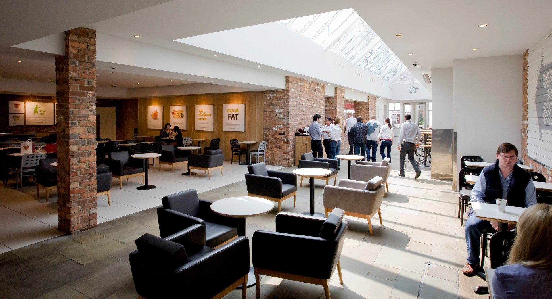Restaurants units at Bicester Village by LSH Architects includes Carluccio's, Villandry, Busaba Eathai and The Farmshop