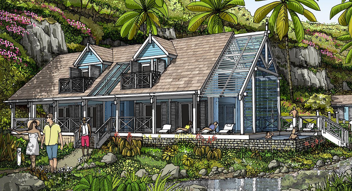 Resort hotel and residential masterplan at the Anse Mahaut Estate in St Lucia by LSH Architects