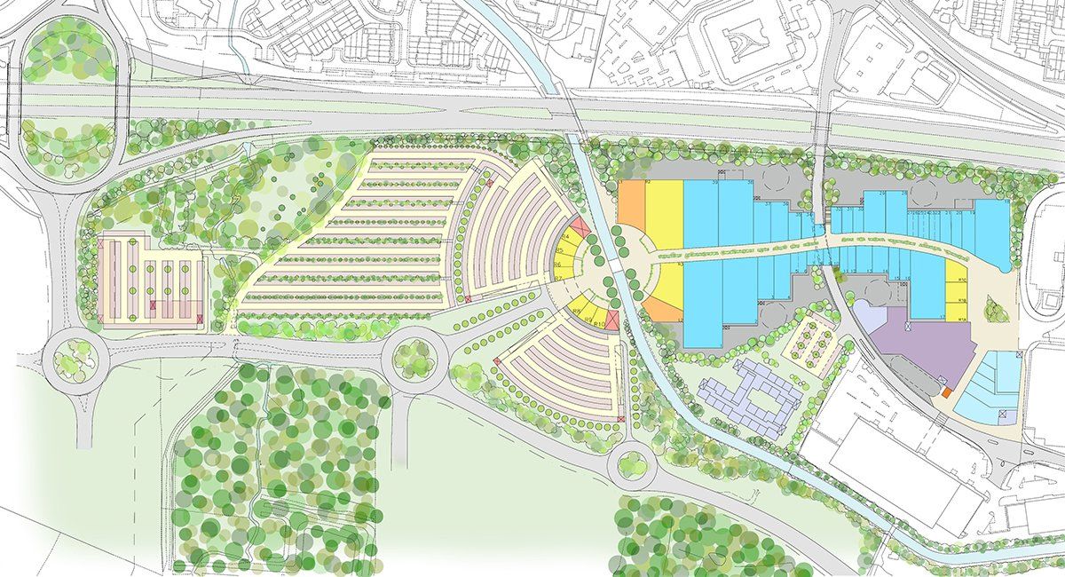 Brookfield Riverside, Broxbourne, mixed use scheme designed by LSH Architects