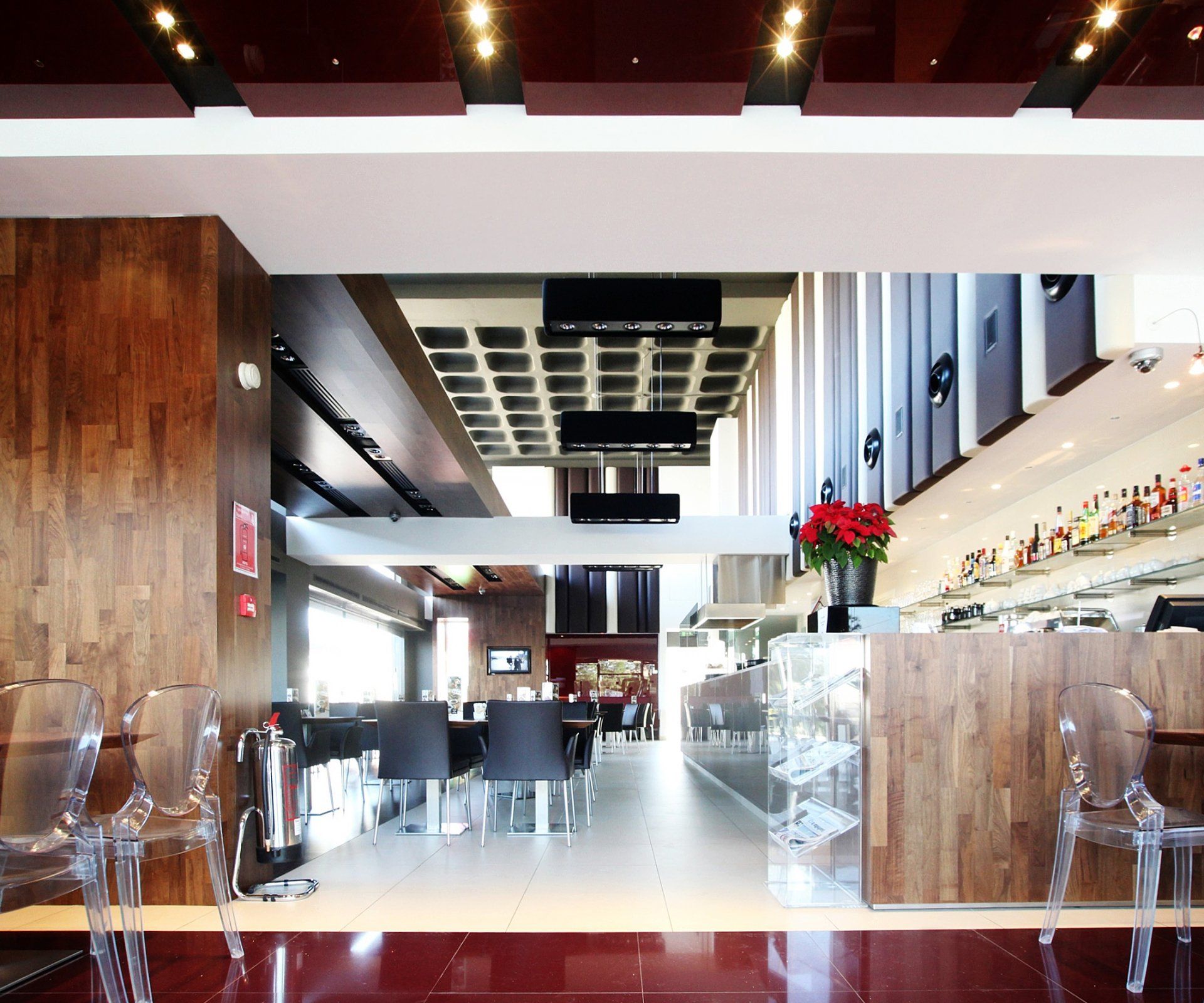 A contemporary day cafe and evening restaurant in Nicosia Cyprus by LSH Architects interior team