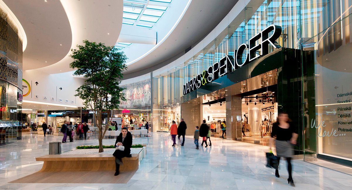 Marks and Spencer store at Centrum Cerny-Most Mall Prague designed by LSH Architects interior team