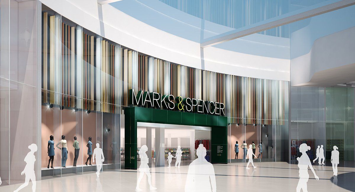 Marks and Spencer store at Centrum Cerny-Most Mall Prague designed by LSH Architects interior team