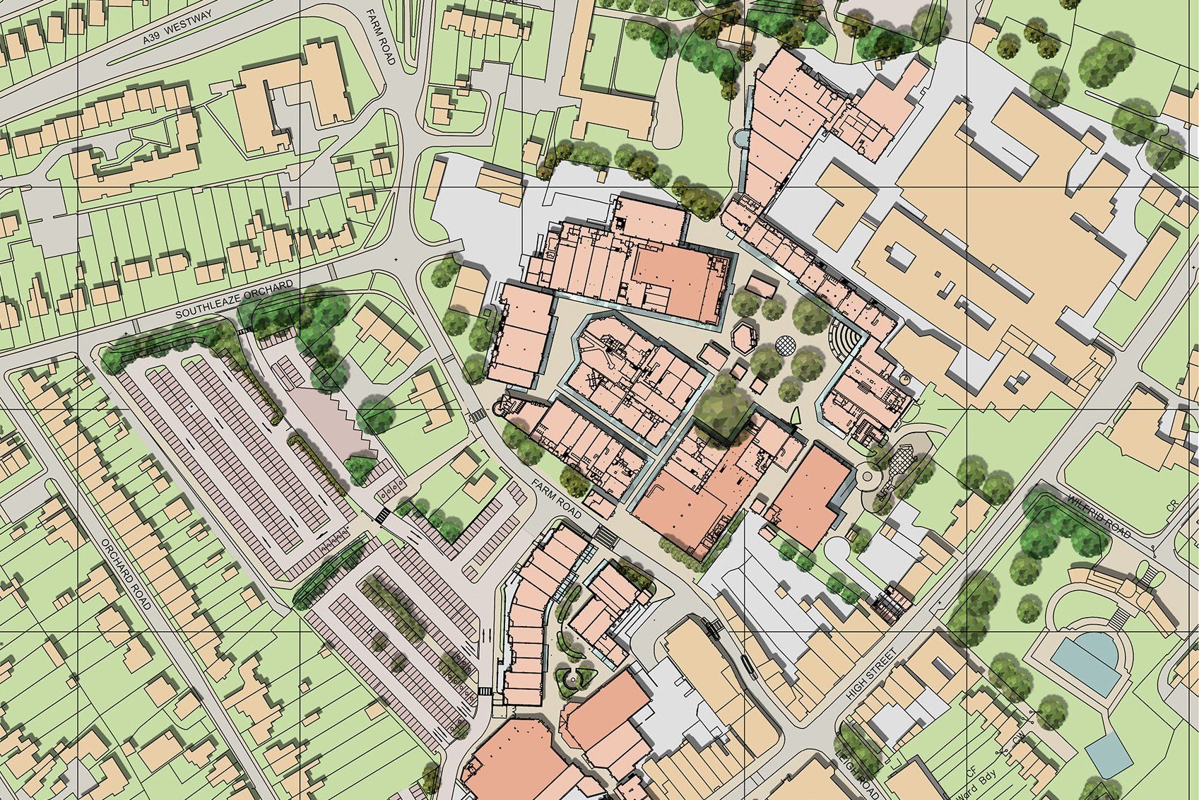 Clarks Village, Street designed by LSH Architects