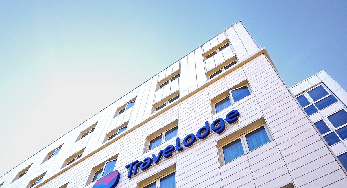 Exterior detail of one of a number of Travelodge hotels completed by LSH